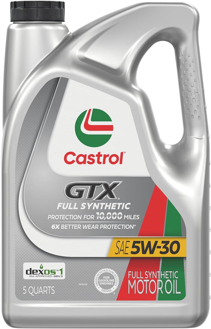 Castrol GTX Full Synthetic 5W-30 Motor Oil, 5 Quarts