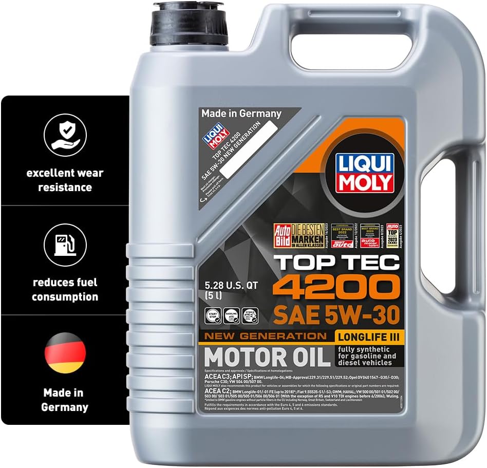 LIQUI MOLY Top Tec 4200 SAE 5W-30 New Generation | 5 L | Fully synthetic engine oil | SKU: 2011