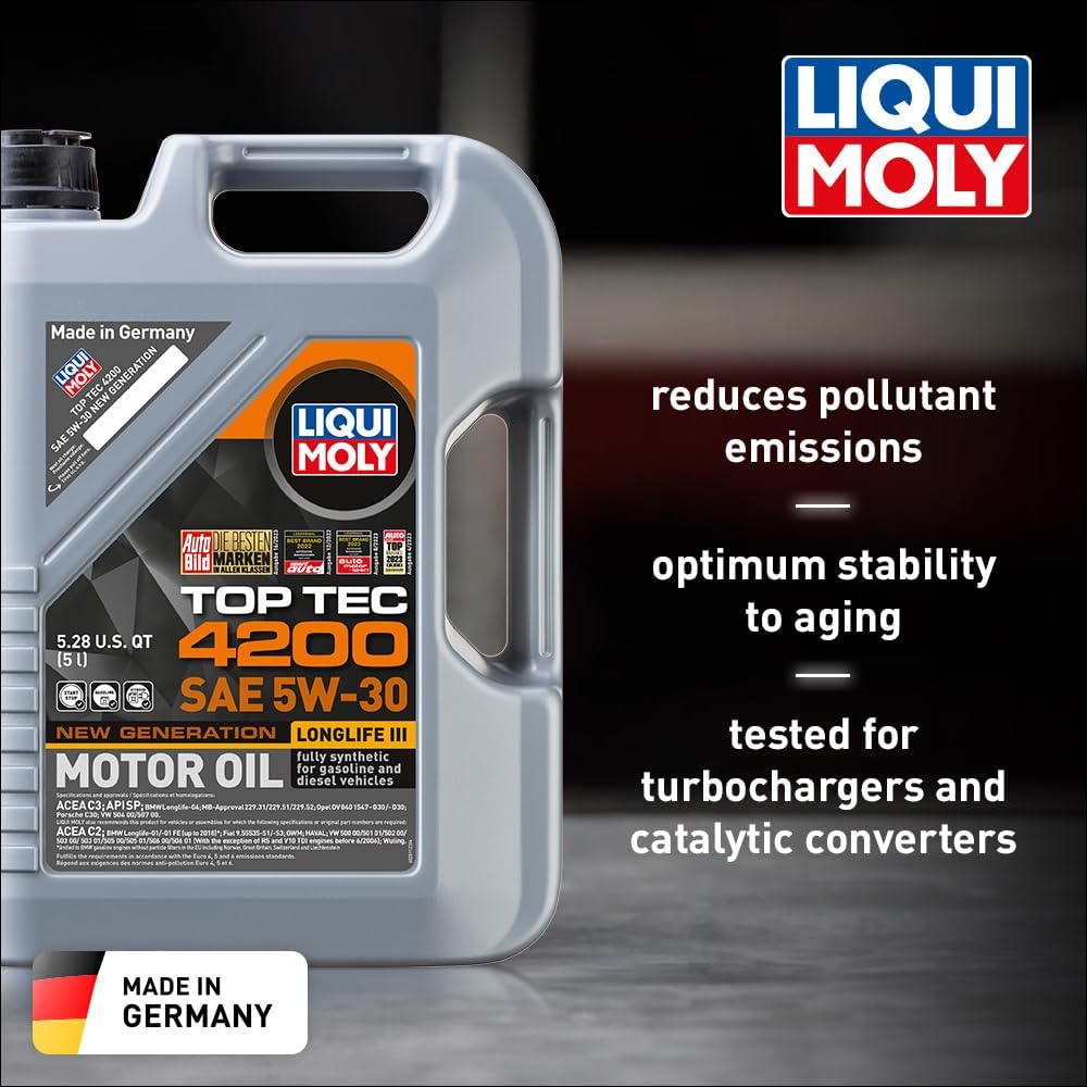 LIQUI MOLY Top Tec 4200 SAE 5W-30 New Generation | 5 L | Fully synthetic engine oil | SKU: 2011