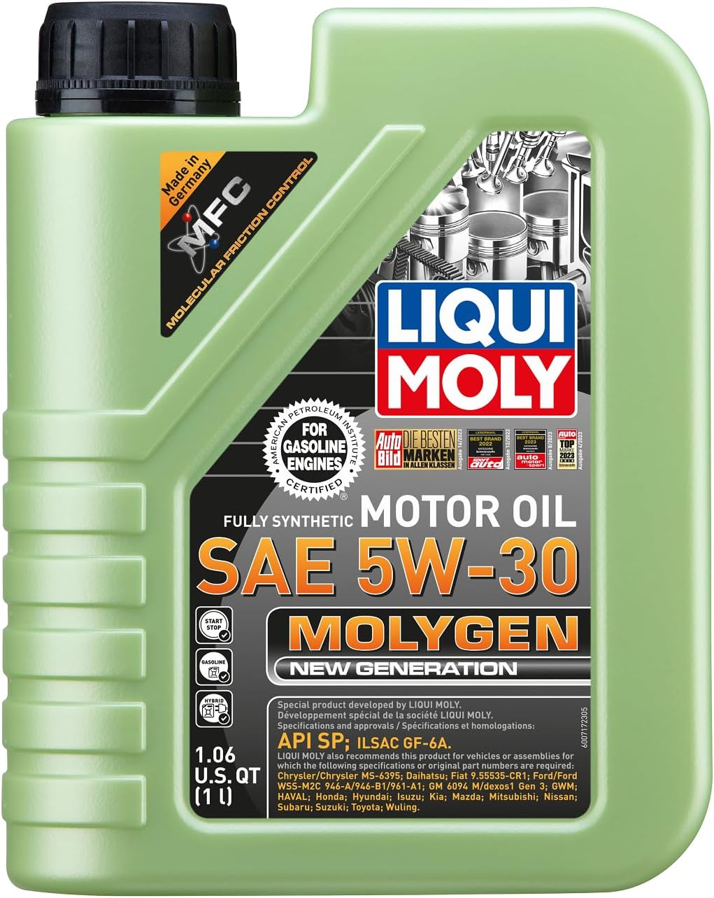 Liqui Moly 20226 Molygen New Generation 5W-30 Synthetic Motor Oil - 1 Liter